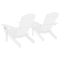 Adirondack Garden Chair, White Solid Fir Wood Frame, Slatted Panels - BM340528