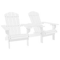 Adirondack Garden Chair, White Solid Fir Wood Frame, Slatted Panels - BM340528