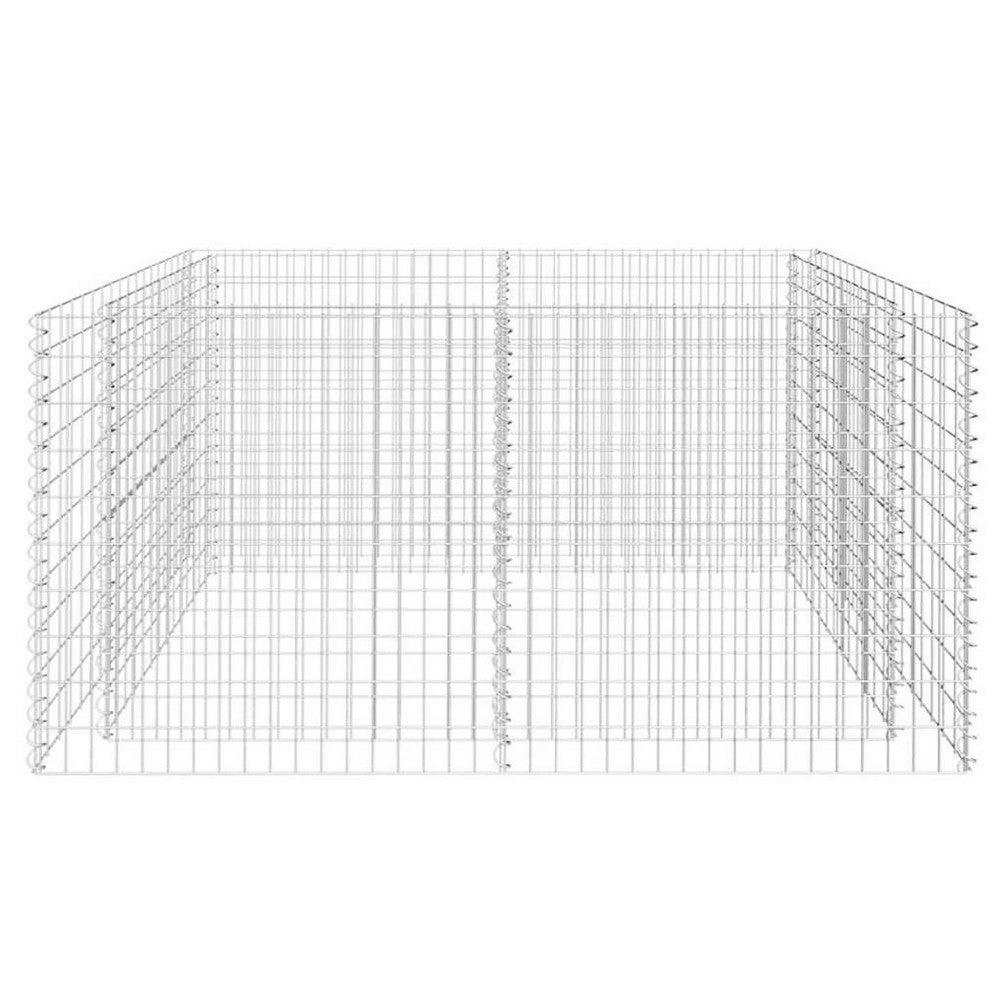 Backyard Raised Garden Bed, Silver Steel, Wire Mesh, 71 Inch - BM340531