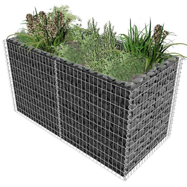 Backyard Raised Garden Bed, Silver Steel, Wire Mesh, 71 Inch - BM340531