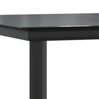 Lizza Modern Outdoor Dining Table, 63 Inch Black Powder Coated Steel - BM340532