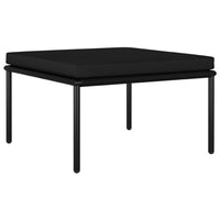 Black Outdoor Lounge Set with 2 Middle Sofas and 1 Footrest - BM340535