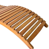 Sunlounger Chaise, Brown Solid Acacia Wood, Foldable Design, 72 Inch - BM340536
