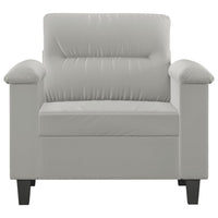 Sofa Chair, Gray Microfiber, Tapered BLock Legs, 35 Inch - BM340547