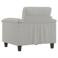 Sofa Chair, Gray Microfiber, Tapered BLock Legs, 35 Inch - BM340547