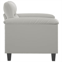 Sofa Chair, Gray Microfiber, Tapered BLock Legs, 35 Inch - BM340547