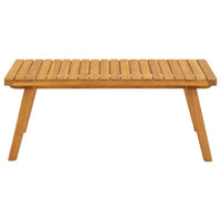 Outdoor Coffee Table, 35 Inch, Brown Solid Acacia Wood, Slatted Top - BM340549
