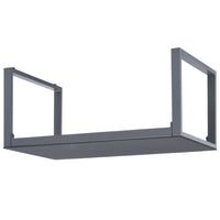 Coffee Table, Silver Aluminum Sled Base, 35 Inch Rectangular Glass Top - BM340550