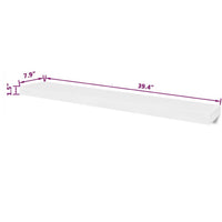Zyno Floating Wall Shelves Set of 2, Matte White MDF Body - BM340552
