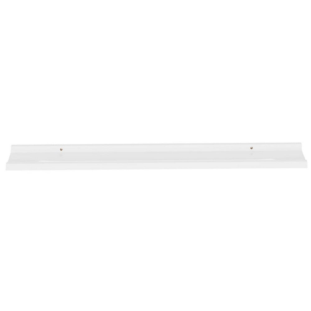 Yuli Modern Wall Shelf Set of 2, 39 Inch, White, Raised Ledge Design - BM340563