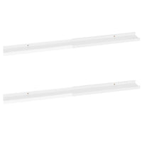 Yuli Modern Wall Shelf Set of 2, 39 Inch, White, Raised Ledge Design - BM340563