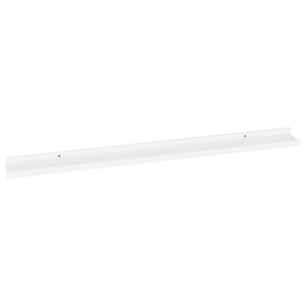 Yuli Modern Wall Shelf Set of 2, Raised Ledge Design, White MDF 39 Inch - BM340564