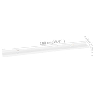 Yuli Modern Wall Shelf Set of 4, Raised Ledge Design, White MDF 39 Inch - BM340565