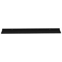 Yuli Modern Wall Shelf Set of 4, Raised Ledge Design, Black MDF 39 Inch - BM340566
