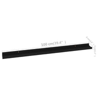 Yuli Modern Wall Shelf Set of 4, Raised Ledge Design, Black MDF 39 Inch - BM340566