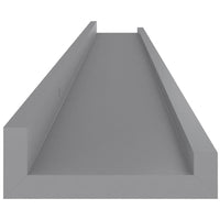 Yuli Modern Wall Shelf Set of 2, Raised Ledge Design, Gray MDF 39 Inch - BM340567