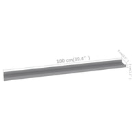 Yuli Modern Wall Shelf Set of 2, Raised Ledge Design, Gray MDF 39 Inch - BM340567