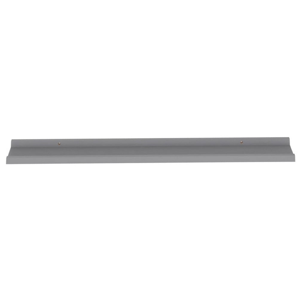 Yuli Modern Wall Shelf Set of 4, Raised Ledge Design, Gray MDF 39 Inch - BM340568