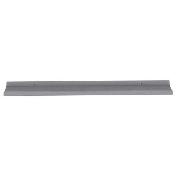 Yuli Modern Wall Shelf Set of 4, Raised Ledge Design, Gray MDF 39 Inch - BM340568