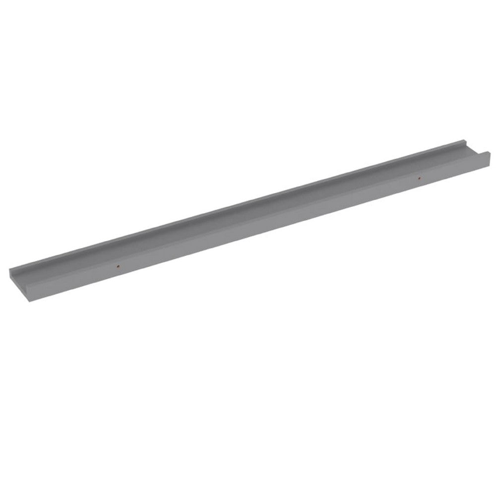 Yuli Modern Wall Shelf Set of 4, Raised Ledge Design, Gray MDF 39 Inch - BM340568