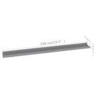 Yuli Modern Wall Shelf Set of 4, Raised Ledge Design, Gray MDF 39 Inch - BM340568