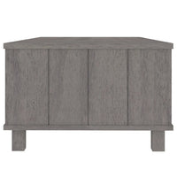 Coffee Table, 1 Drawer and 1 Shelf, Gray Solid Pine Wood, 39 Inch - BM340569