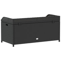 Foto Outdoor Bench, 39 Inch, Black Wicker Rattan, Under Seat Storage - BM340570