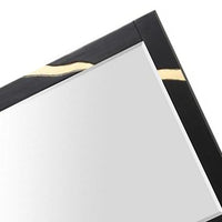 Goldie Dresser Mirror, Beveled Glass, Gold and Black Solid Wood, 35x52 - BM340842