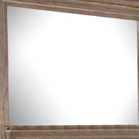 Merry Dresser Mirror, Brown Solid Wood, Rectangular 36x49 Frame - BM340846