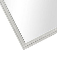 Basil Dresser Mirror, Beveled Glass, 38x44 Rustic White Solid Wood Frame - BM340847