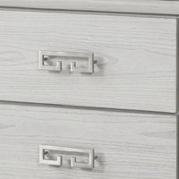 Basil Nightstand, 2 Drawers, Rustic White Solid Wood, 29 Inch - BM340848