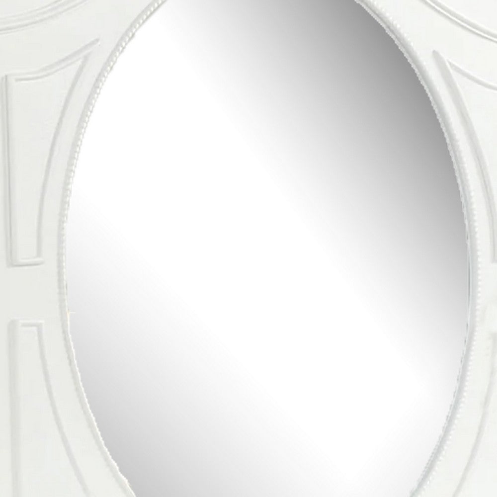 Calpan Dresser Mirror, Modern White Solid Wood Frame, 38x40 - BM340851