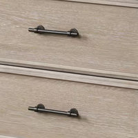 Myna Nightstand, 2 Drawers, Oak Brown Wood, Metal Handles, 27 Inch - BM340854