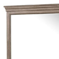 Roi Dresser Mirror, Beveled Glass, Weathered Gray Solid Wood, 38x42 - BM340858