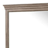 Roi Dresser Mirror, Beveled Glass, Weathered Gray Solid Wood, 38x42 - BM340858