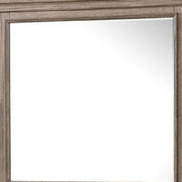 Roi Dresser Mirror, Beveled Glass, Weathered Gray Solid Wood, 38x42 - BM340858