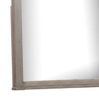 Huder Dresser Mirror, Beveled Glass, Dark Walnut Brown Wood, 39x46 - BM340862