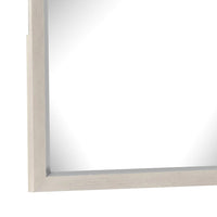 Kexa Dresser Mirror, Bevel Glass, Light Gray Solid Wood Frame, 34x44  - BM340866