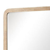 Rexa Dresser Mirror, Beveled Glass, Natural Brown Solid Wood, 36x42 - BM340867