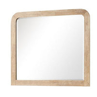 Rexa Dresser Mirror, Beveled Glass, Natural Brown Solid Wood, 36x42 - BM340867
