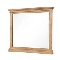 Lexa Dresser Mirror, Bevel Glass, Natural Oak Brown Solid Wood, 38x44 - BM340870