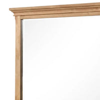 Lexa Dresser Mirror, Bevel Glass, Natural Oak Brown Solid Wood, 38x44 - BM340870