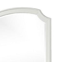 Kyna Dresser Mirror, Beveled Glass, Classic Antique White Solid Wood, 40x42  - BM340877