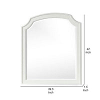 Kyna Dresser Mirror, Beveled Glass, Classic Antique White Solid Wood, 40x42  - BM340877