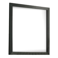 Lati Dresser Mirror, Beveled Glass, Black Wood, 40 Inch Square - BM340881