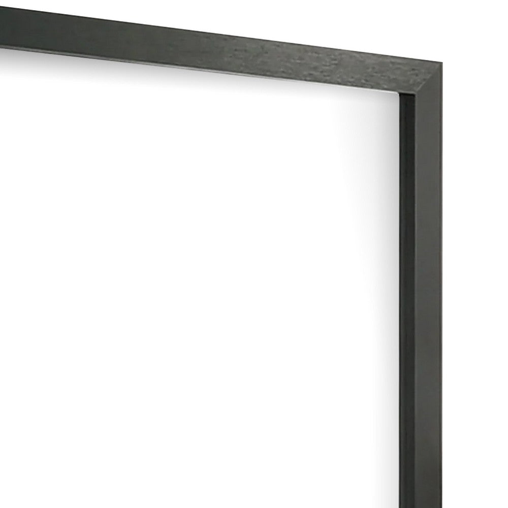 Lati Dresser Mirror, Beveled Glass, Black Wood, 40 Inch Square - BM340881