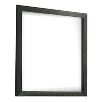 Lati Dresser Mirror, Beveled Glass, Black Wood, 40 Inch Square - BM340881