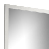 Dyl Dresser Mirror, Bevel Glass, White Wood Frame, 40 Inch Square - BM340884