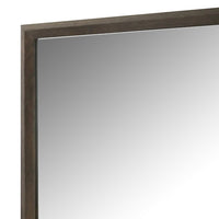Fel Dresser Mirror, Beveled Glass, Dark Brown Wood Frame, 44x45 - BM340888