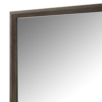 Fel Dresser Mirror, Beveled Glass, Dark Brown Wood Frame, 44x45 - BM340888